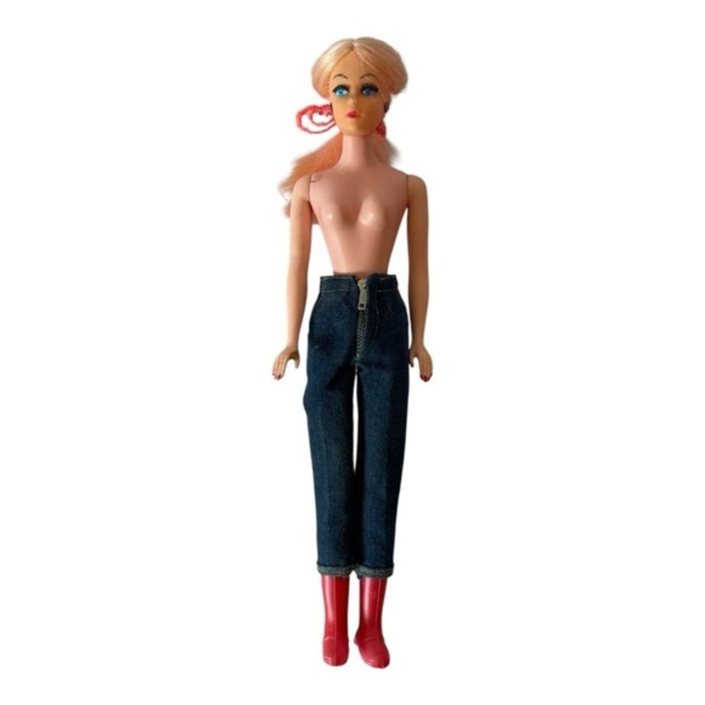 Vintage MariClare Doll Barbie/Francie clone‎ Blonde Hair Lashes Blue Eyes Read